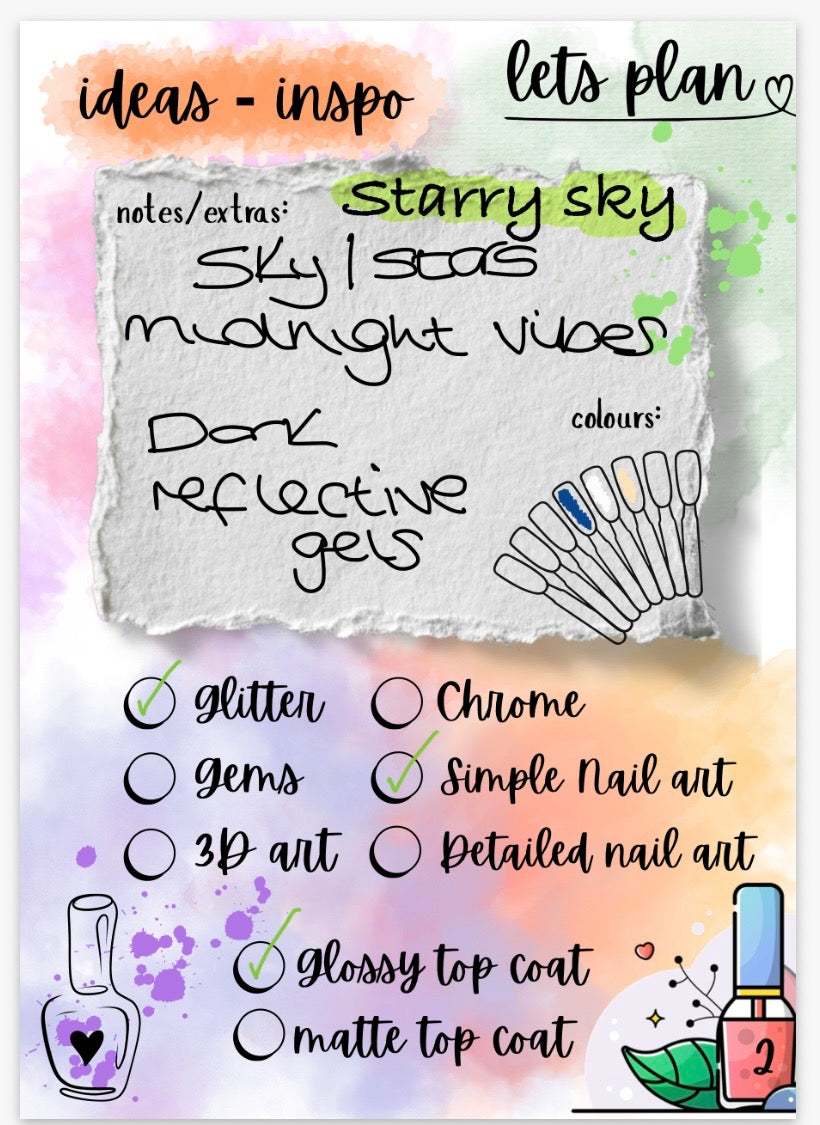 Sip & Bloom's Planning Playground | Nail Art Planner PDF