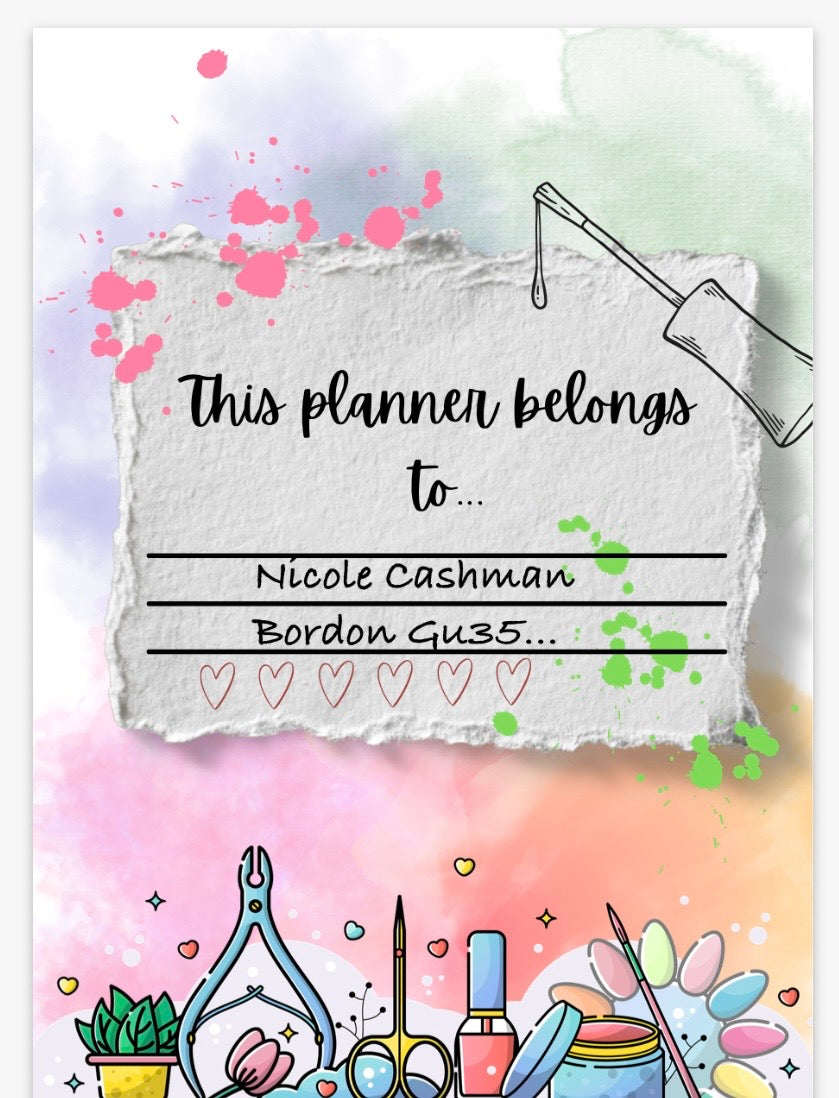 Sip & Bloom's Planning Playground | Nail Art Planner PDF