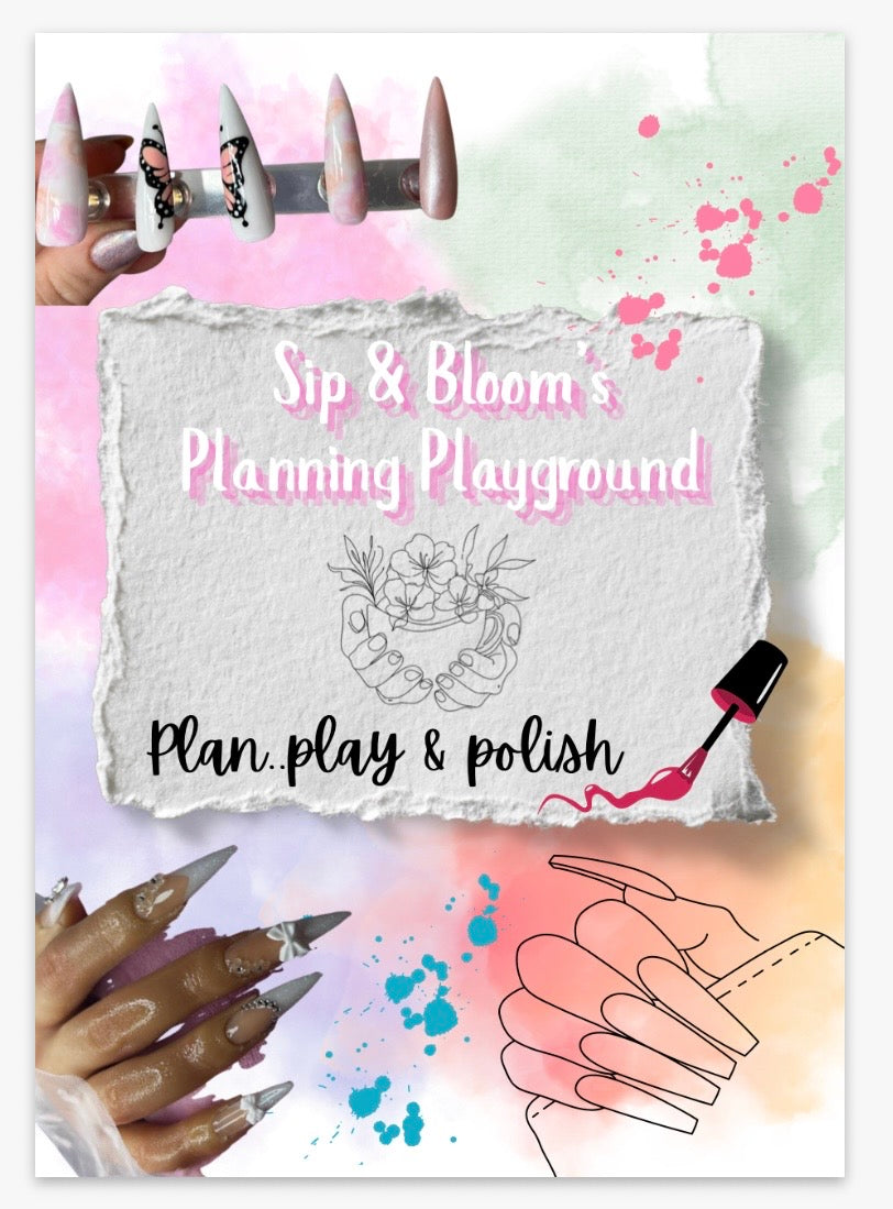 Sip & Bloom's Planning Playground | Nail Art Planner PDF