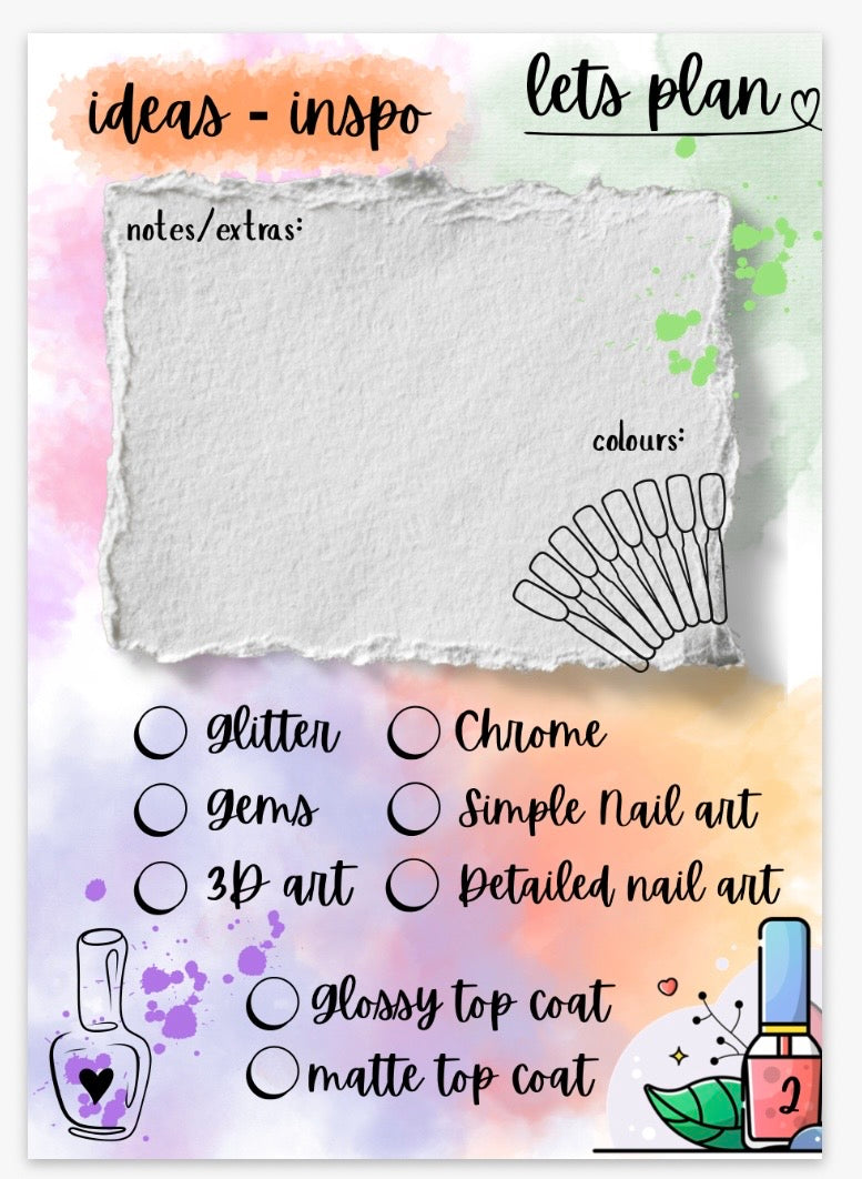 Sip & Bloom's Planning Playground | Nail Art Planner PDF